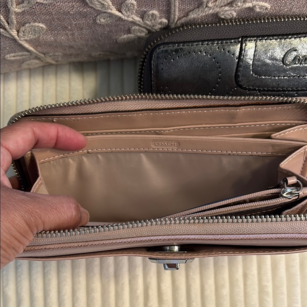 Coach Pink and Steele gray Wallet Set - Picture 7 of 7